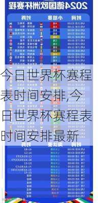 今日世界杯赛程表时间安排,今日世界杯赛程表时间安排最新