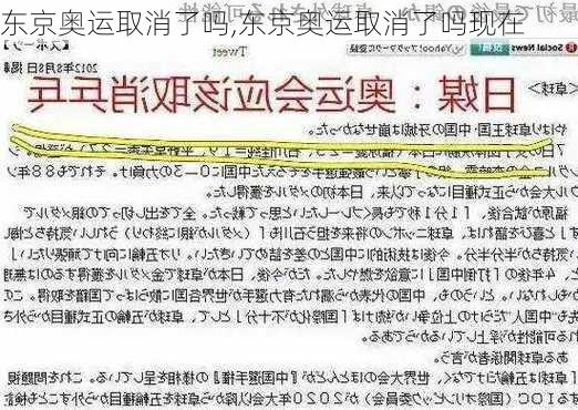 东京奥运取消了吗,东京奥运取消了吗现在