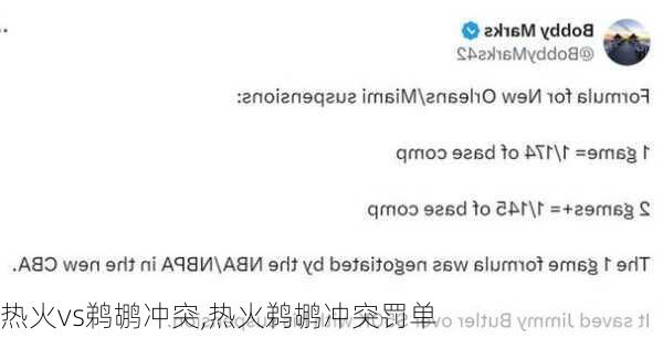 热火vs鹈鹕冲突,热火鹈鹕冲突罚单