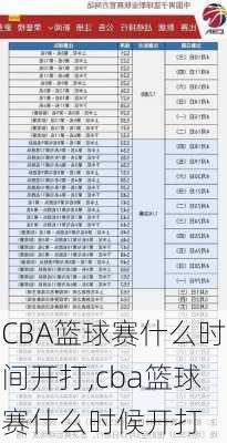 CBA篮球赛什么时间开打,cba篮球赛什么时候开打