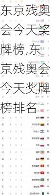 东京残奥会今天奖牌榜,东京残奥会今天奖牌榜排名