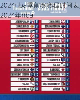 2024nba季前赛赛程时间表,2024年nba