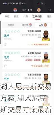 湖人尼克斯交易方案,湖人尼克斯交易方案最新