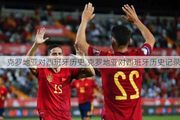 克罗地亚对西班牙历史,克罗地亚对西班牙历史记录