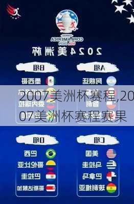 2007美洲杯赛程,2007美洲杯赛程赛果