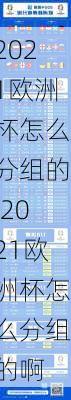 2021欧洲杯怎么分组的,2021欧洲杯怎么分组的啊