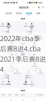 2022年cba季后赛8进4,cba2021季后赛8进4