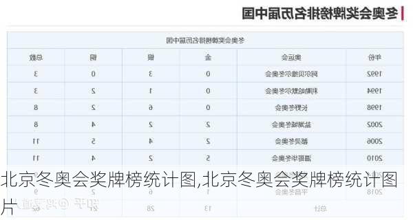 北京冬奥会奖牌榜统计图,北京冬奥会奖牌榜统计图片