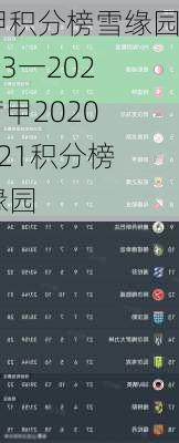 荷甲积分榜雪缘园2023一2024,荷甲2020-2021积分榜雪缘园