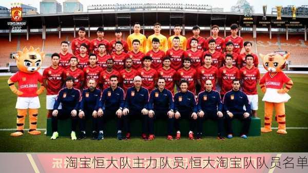 淘宝恒大队主力队员,恒大淘宝队队员名单