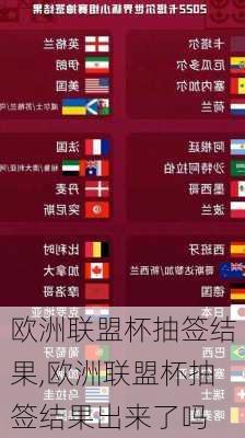 欧洲联盟杯抽签结果,欧洲联盟杯抽签结果出来了吗