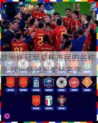 欧洲杯冠军奖杯市民的名称是,欧洲杯冠军奖杯名字