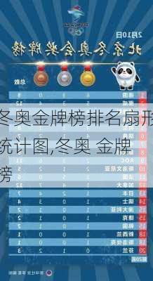 冬奥金牌榜排名扇形统计图,冬奥 金牌榜