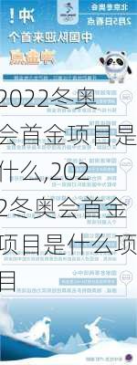 2022冬奥会首金项目是什么,2022冬奥会首金项目是什么项目