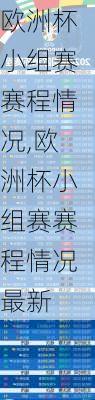 欧洲杯小组赛赛程情况,欧洲杯小组赛赛程情况最新
