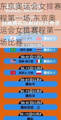 东京奥运会女排赛程第一场,东京奥运会女排赛程第一场比赛