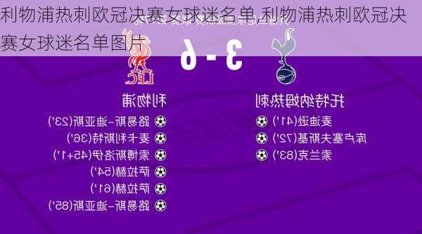 利物浦热刺欧冠决赛女球迷名单,利物浦热刺欧冠决赛女球迷名单图片
