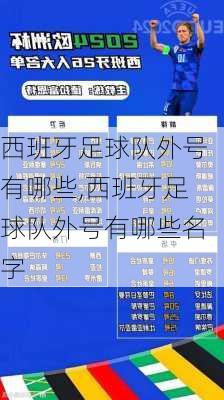 西班牙足球队外号有哪些,西班牙足球队外号有哪些名字