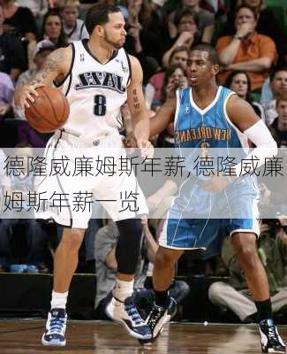 德隆威廉姆斯年薪,德隆威廉姆斯年薪一览