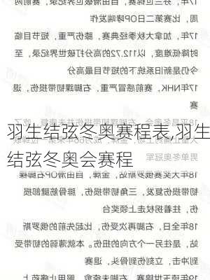 羽生结弦冬奥赛程表,羽生结弦冬奥会赛程