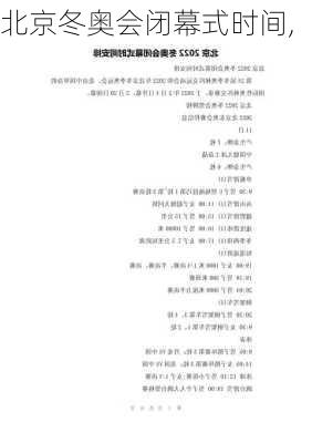 北京冬奥会闭幕式时间,