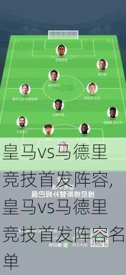 皇马vs马德里竞技首发阵容,皇马vs马德里竞技首发阵容名单