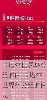卡塔尔世界杯分组时间,卡塔尔世界杯分组时间表
