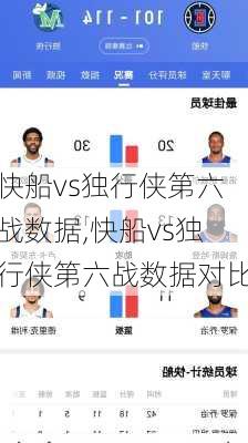 快船vs独行侠第六战数据,快船vs独行侠第六战数据对比
