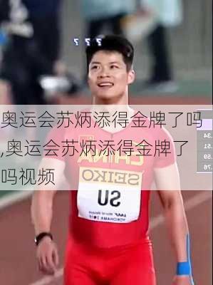 奥运会苏炳添得金牌了吗,奥运会苏炳添得金牌了吗视频