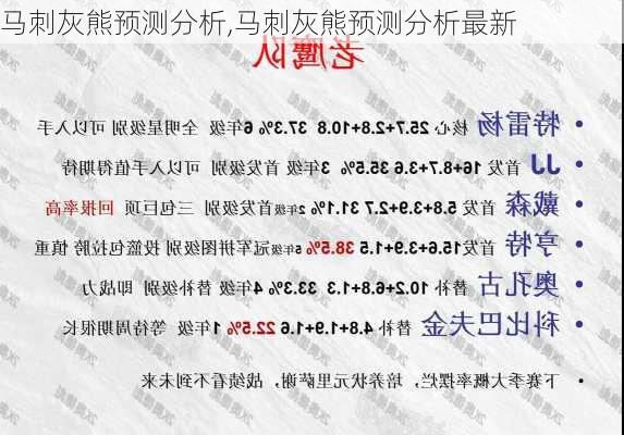 马刺灰熊预测分析,马刺灰熊预测分析最新