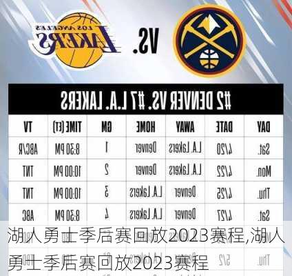 湖人勇士季后赛回放2023赛程,湖人勇士季后赛回放2023赛程