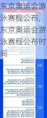 东京奥运会游泳赛程公布,东京奥运会游泳赛程公布时间
