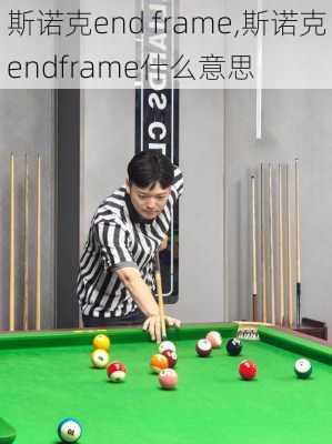 斯诺克end frame,斯诺克endframe什么意思