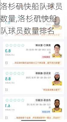 洛杉矶快船队球员数量,洛杉矶快船队球员数量排名
