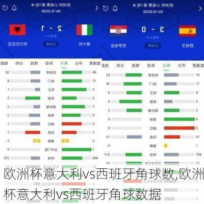 欧洲杯意大利vs西班牙角球数,欧洲杯意大利vs西班牙角球数据