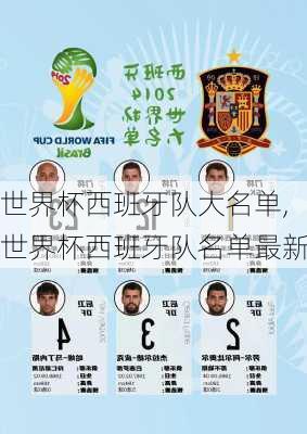 世界杯西班牙队大名单,世界杯西班牙队名单最新