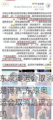 东京奥运会取消是谣言,东京奥运会取消是谣言吗