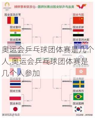 奥运会乒乓球团体赛是几个人,奥运会乒乓球团体赛是几个人参加