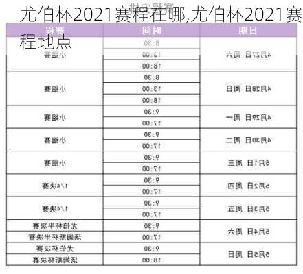 尤伯杯2021赛程在哪,尤伯杯2021赛程地点