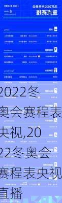 2022冬奥会赛程表央视,2022冬奥会赛程表央视直播