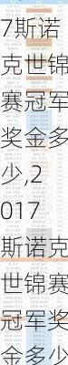 2017斯诺克世锦赛冠军奖金多少,2017斯诺克世锦赛冠军奖金多少钱