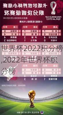 世界杯2022积分榜,2022年世界杯积分榜