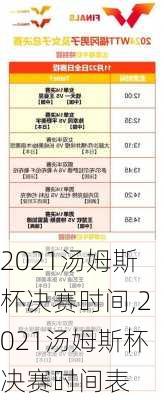 2021汤姆斯杯决赛时间,2021汤姆斯杯决赛时间表