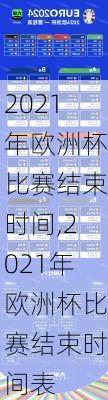 2021年欧洲杯比赛结束时间,2021年欧洲杯比赛结束时间表