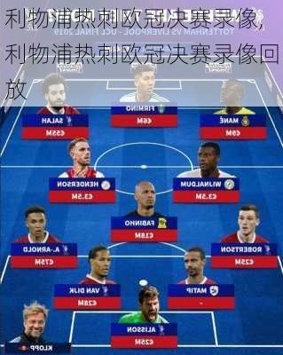 利物浦热刺欧冠决赛录像,利物浦热刺欧冠决赛录像回放