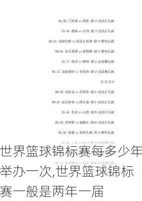 世界篮球锦标赛每多少年举办一次,世界篮球锦标赛一般是两年一届
