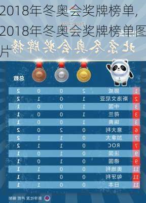 2018年冬奥会奖牌榜单,2018年冬奥会奖牌榜单图片