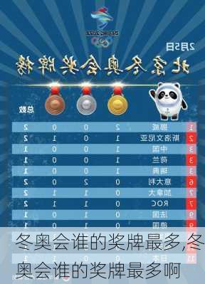 冬奥会谁的奖牌最多,冬奥会谁的奖牌最多啊