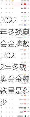 2022年冬残奥会金牌数,2022年冬残奥会金牌数量是多少