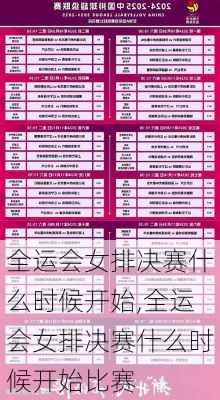 全运会女排决赛什么时候开始,全运会女排决赛什么时候开始比赛